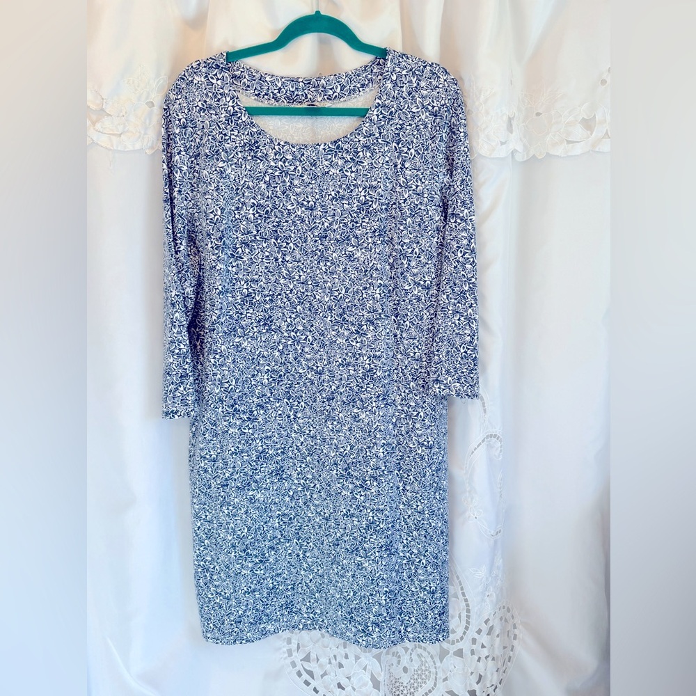 Mahi Gold 3:4 sleeve dress in Chatham cloth